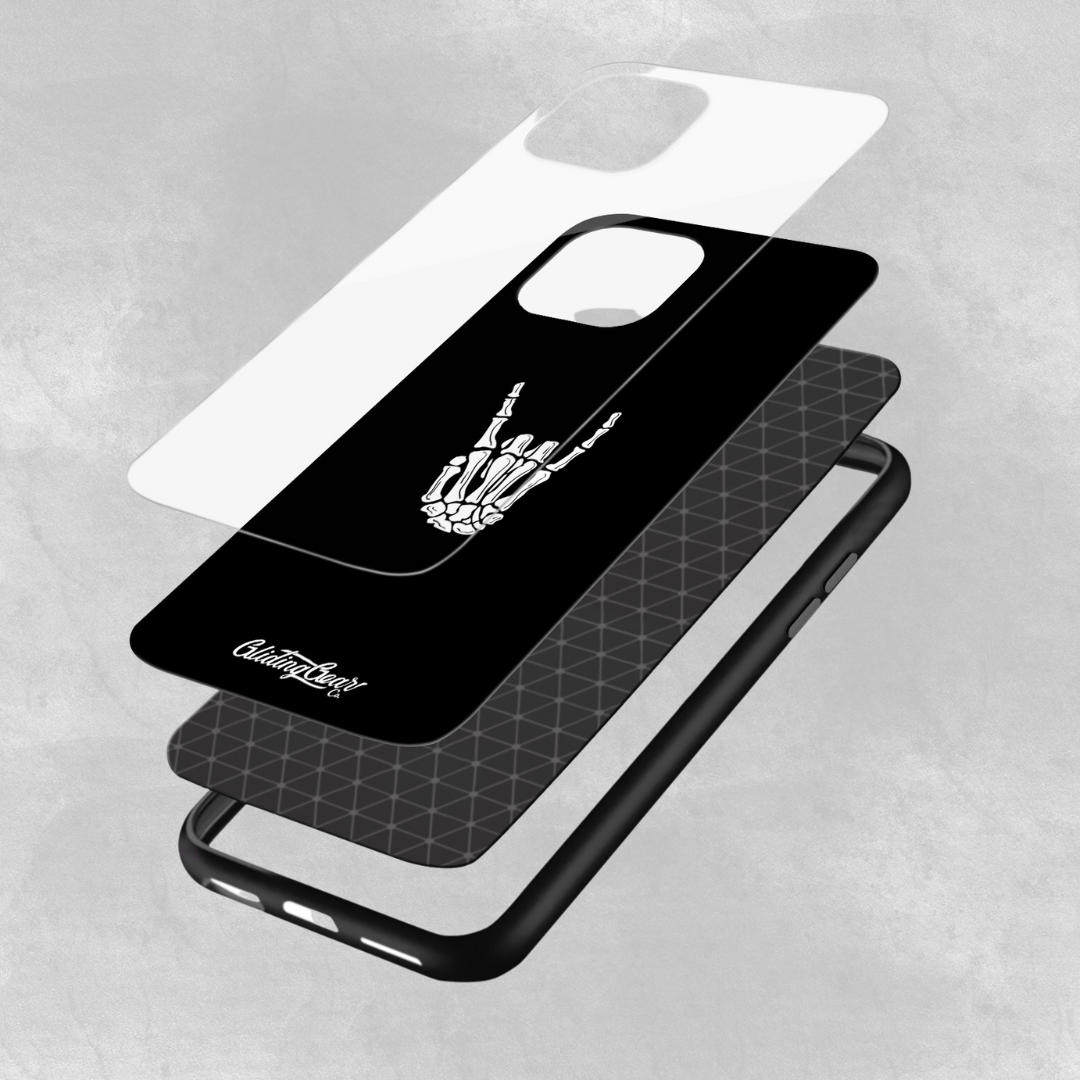 Skeleton Rock On Iphone Cover