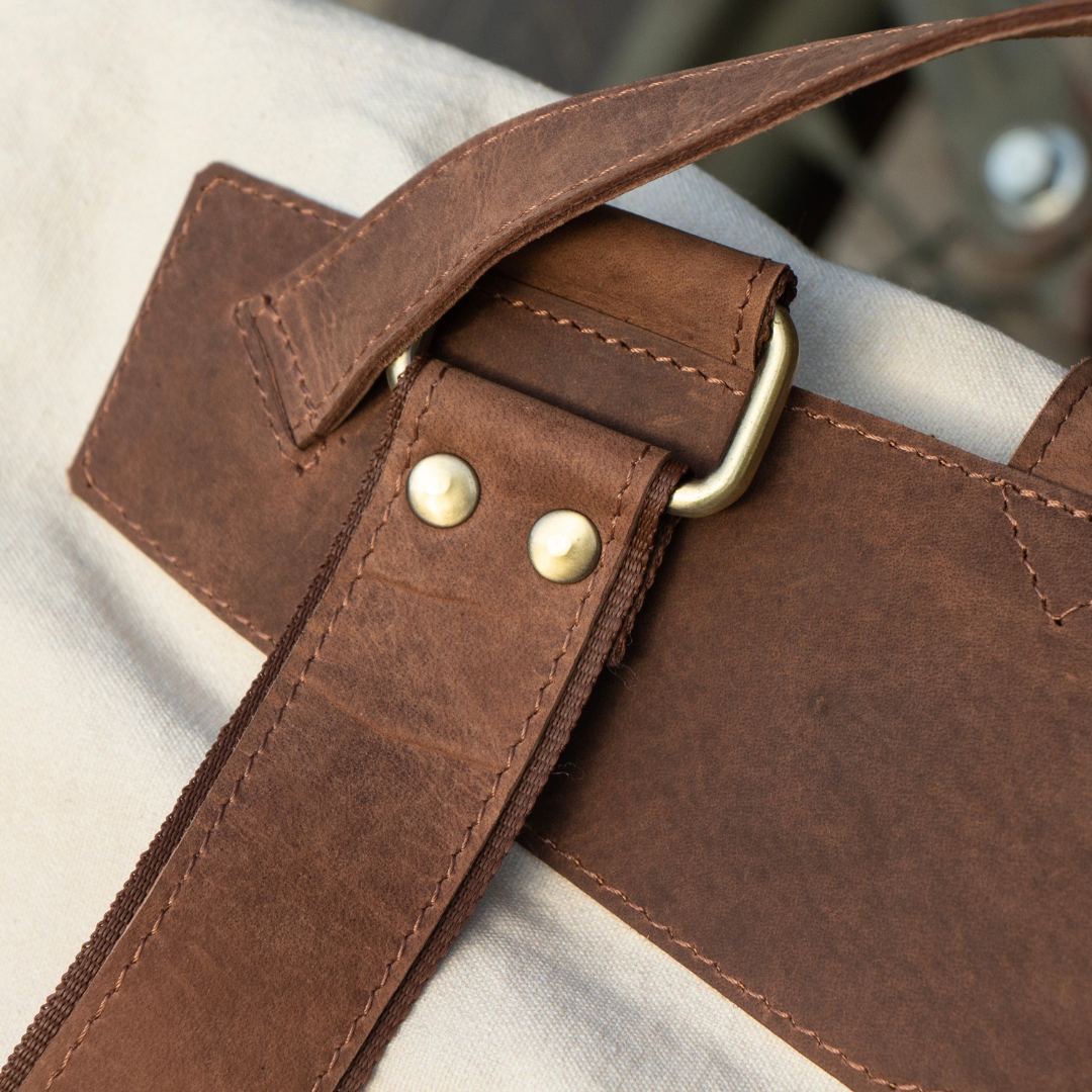 The Leather Backpack (Ranger) - Beige/Brown