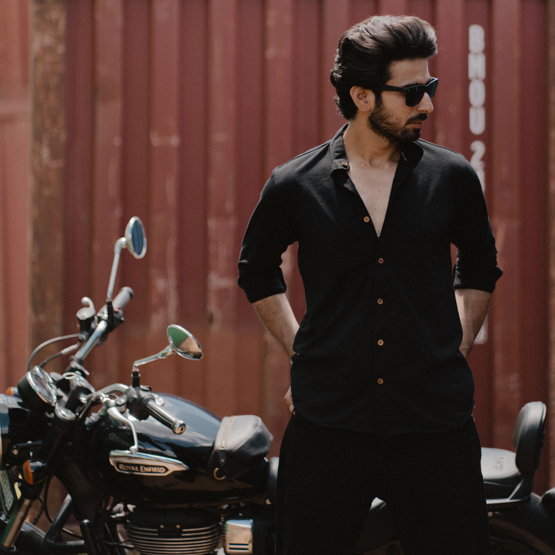 full sleeve black shirt