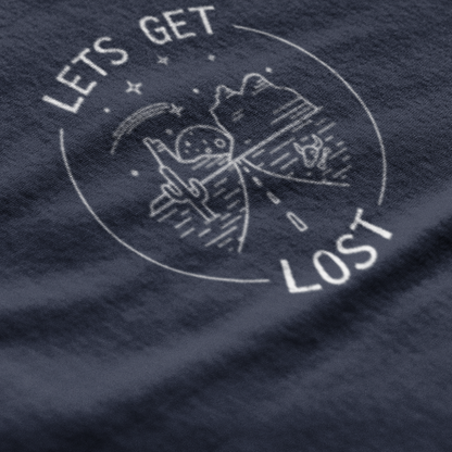 Lets Get Lost Navy Blue T-Shirt