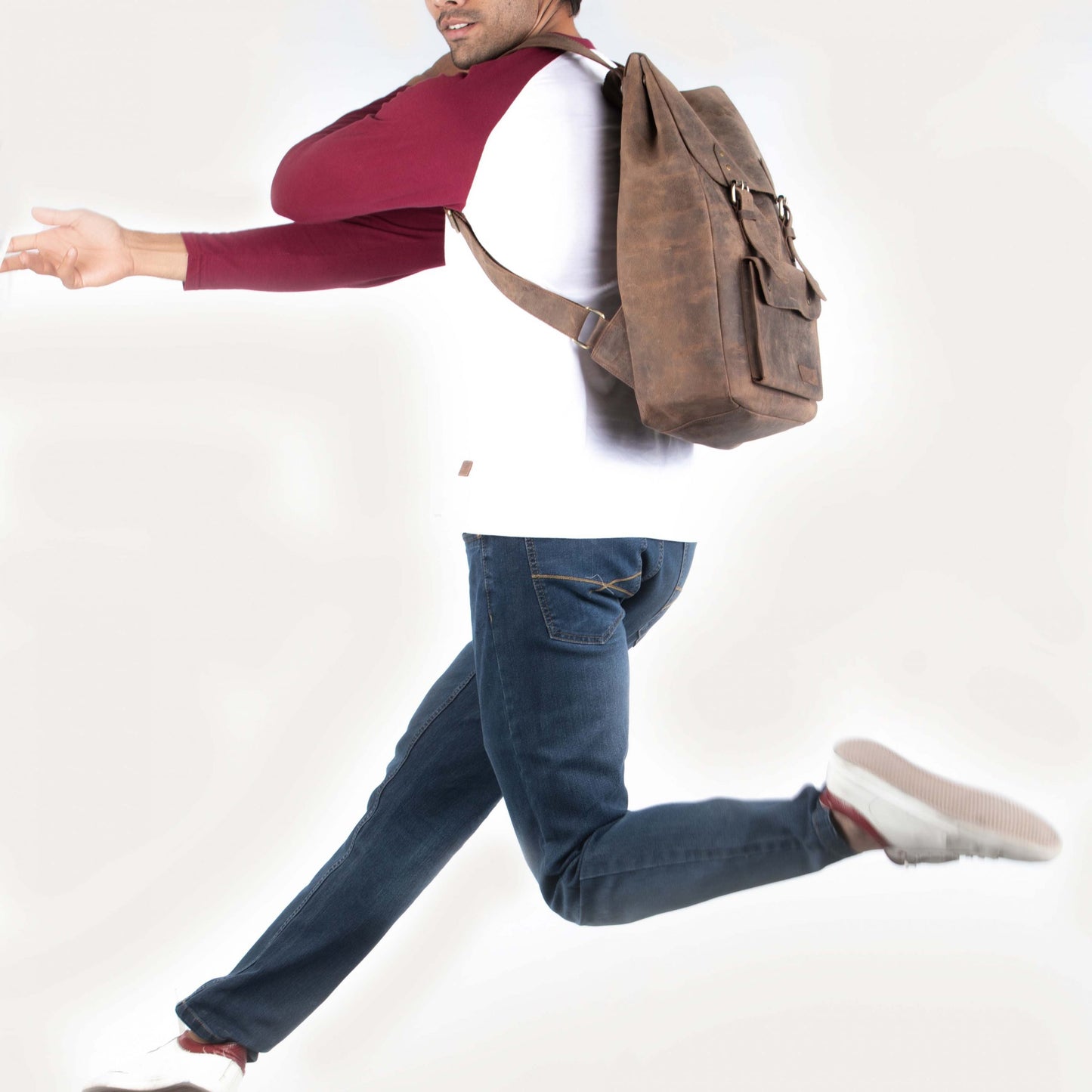 leather backpack for laptop