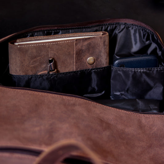 leather duffle bag