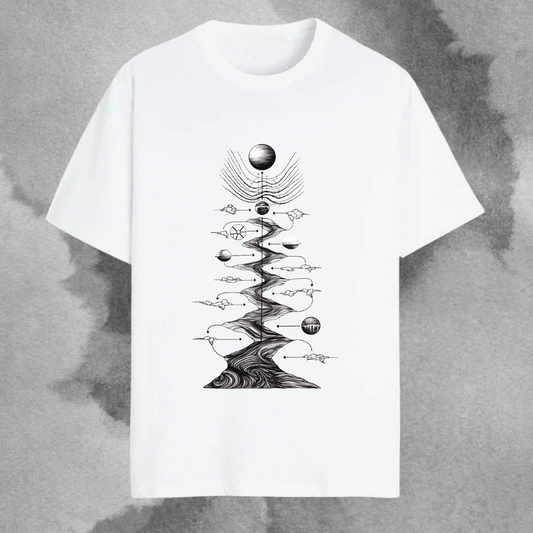 Heven's Path — Unisex White Oversized T-Shirt