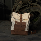 The Leather Backpack (Ranger) - Beige/Brown