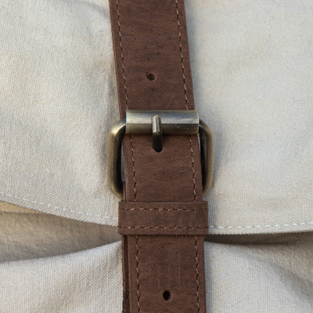 The Leather Backpack (Ranger) - Beige/Brown