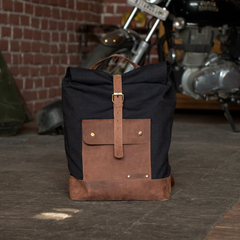 The Leather Backpack (Ranger) - Black/Brown