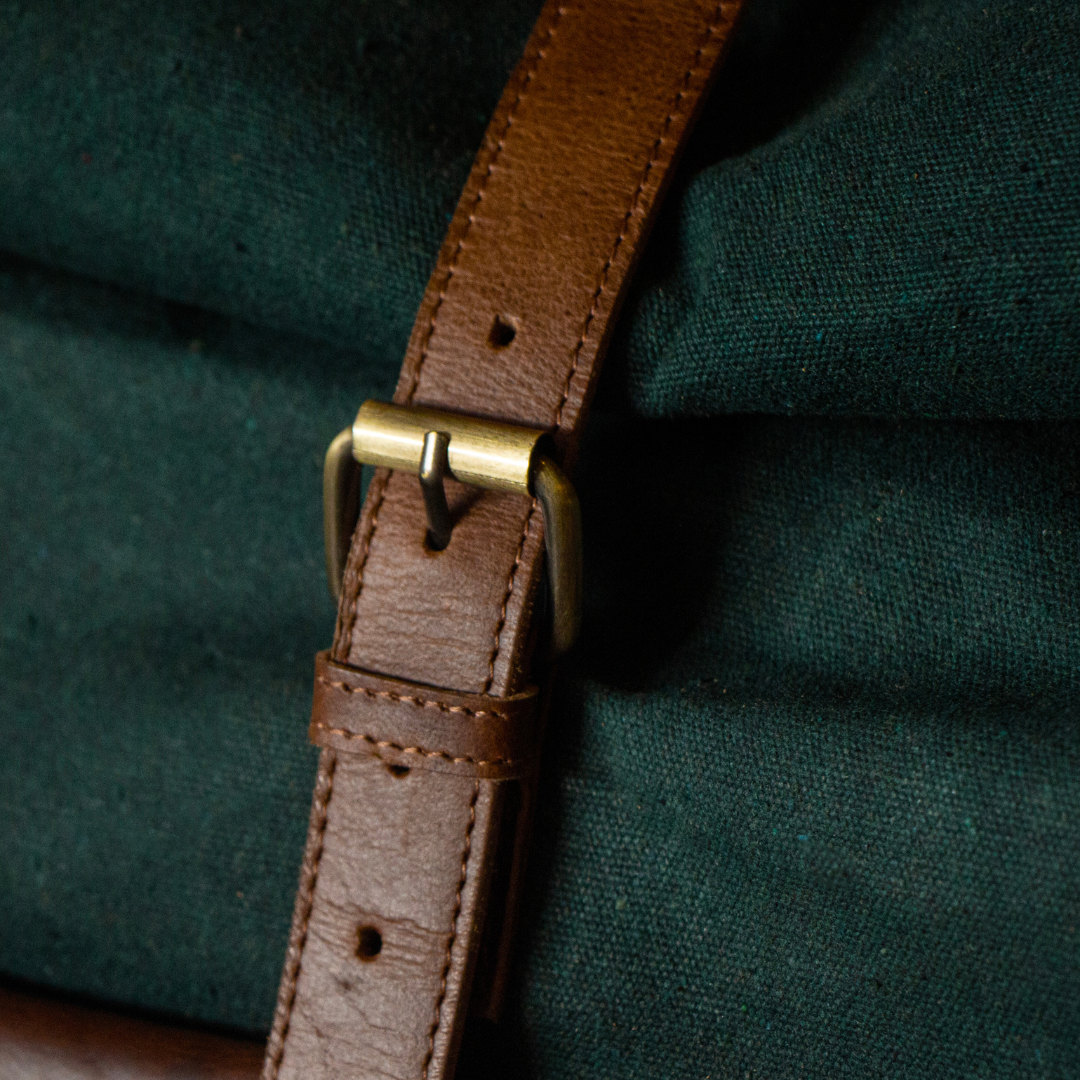 The Leather Backpack (Ranger)  - Green/Brown