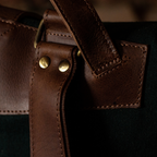 The Leather Backpack (Ranger)  - Green/Brown
