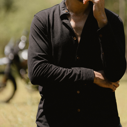 black shirt cotton