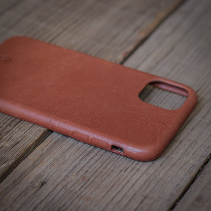 iPhone 11 Leather Case - Brown