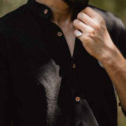 black shirt casual