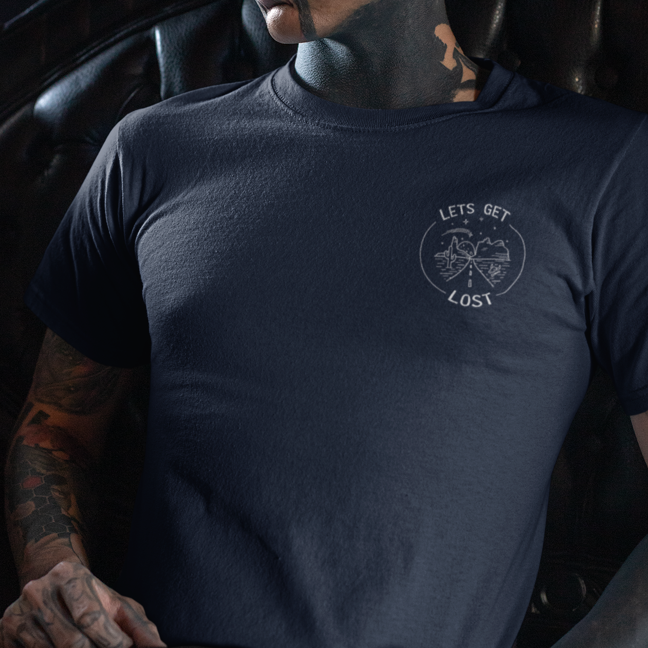 Lets Get Lost Navy Blue T-Shirt