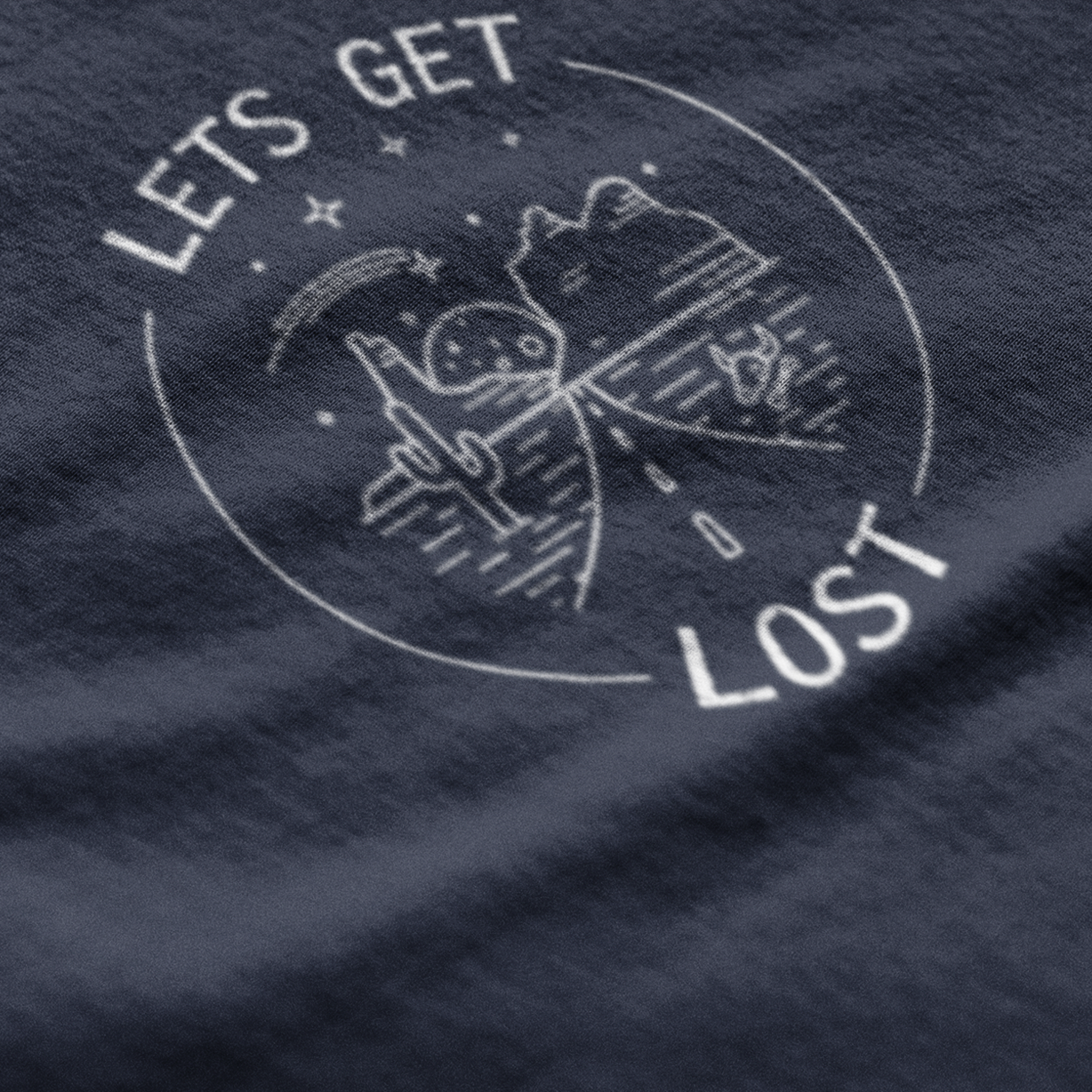 Lets Get Lost Navy Blue T-Shirt