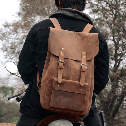 leather backpack