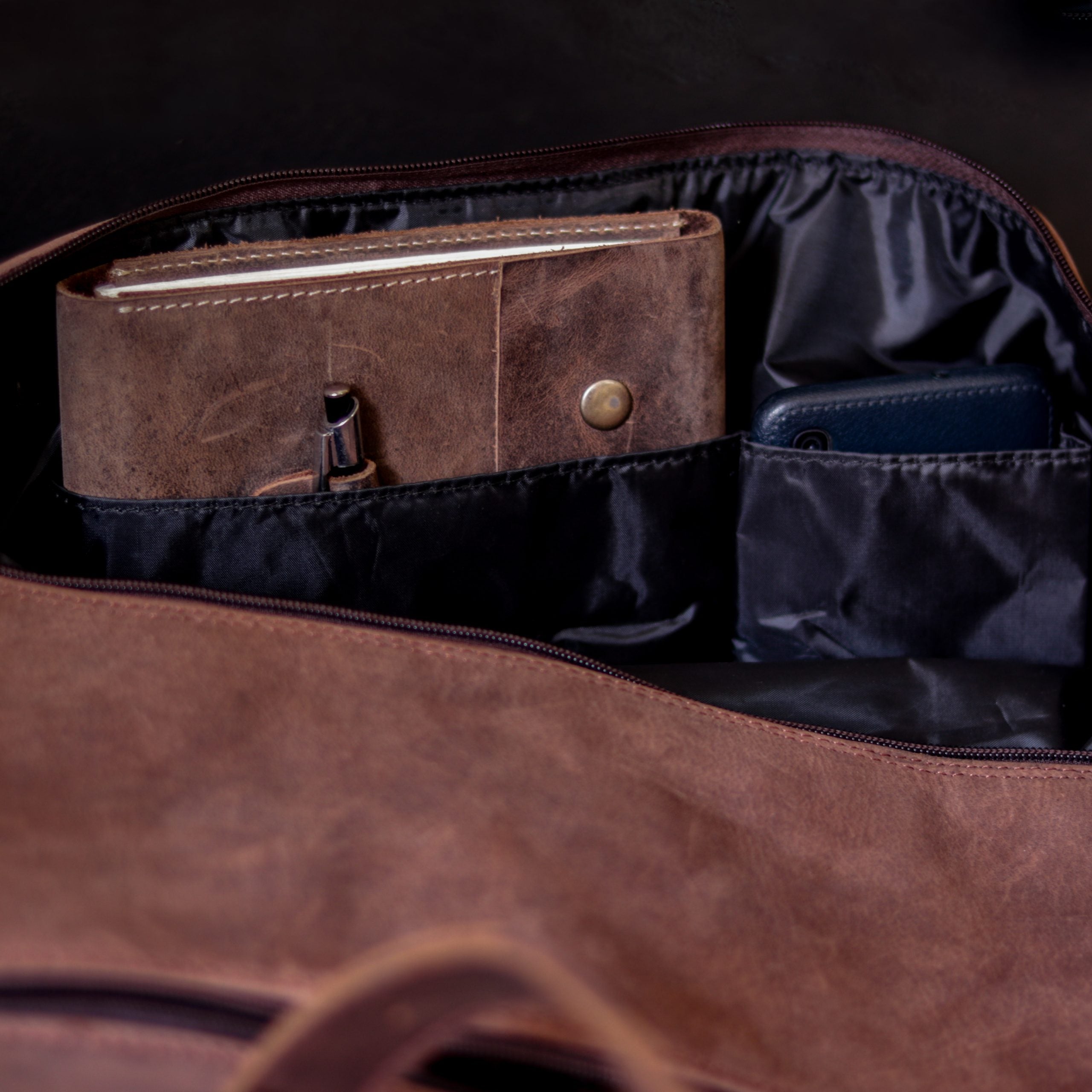 leather duffle bag