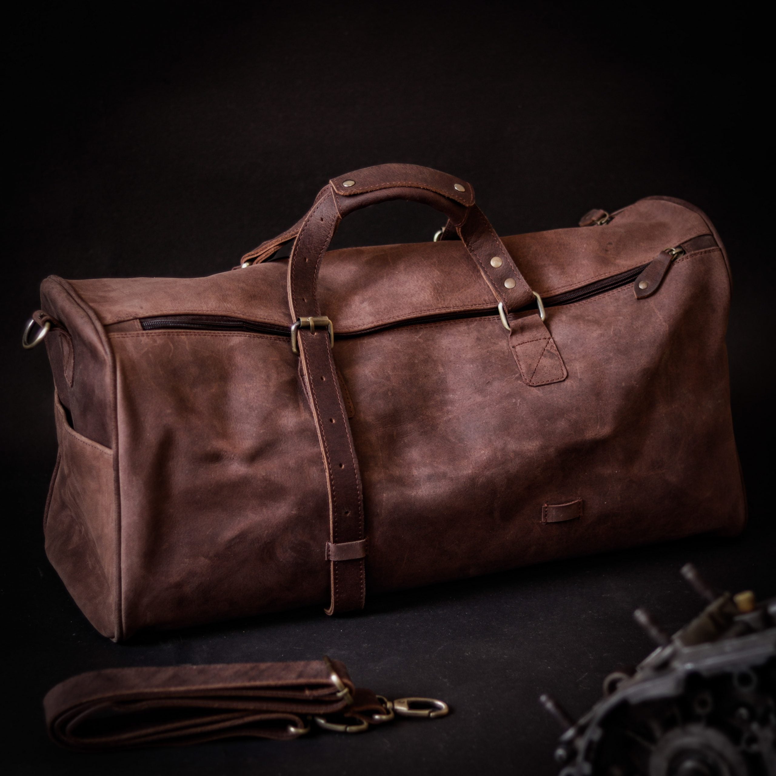 leather duffle bag for men